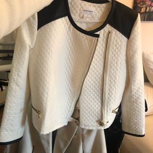 Club Monaco white quilted jacket